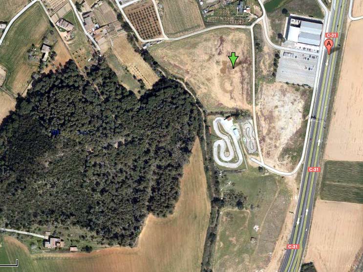 Imatge aèria de la zona on es faria l'espai lúdic.