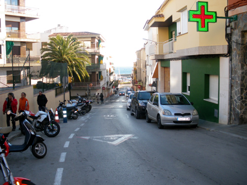 El carrer Xaloc de Palamós.