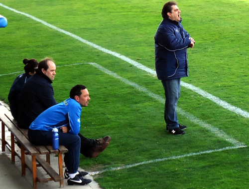 Eduardo Vílchez durant el partit contra el Castelldefels. (Foto: Sergi Cortés).