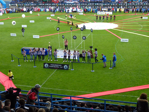 El Nou Estadi de Palamós, durant l'acte d'inauguració del MIC 2013.