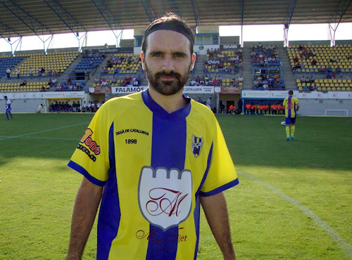 El golejador del Palamós CF, Javi Revert.