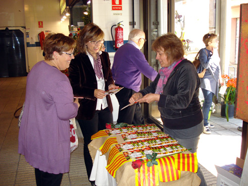Llibres al mercat, aquest matí.