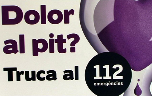 La campanya vol agilitar la trucada al 112 en cas de símptomes d'infart.