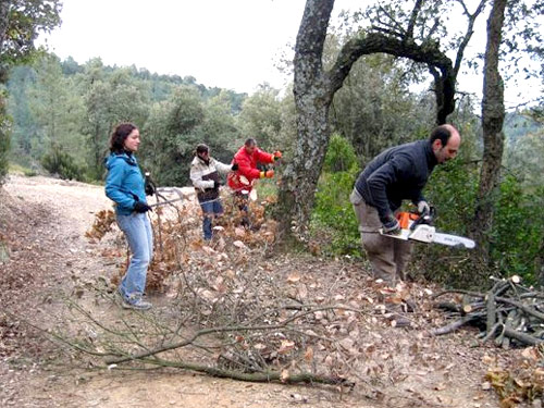 Voluntaris de l'Agrupació de Defensa Forestal Gavarres-Marítima.
