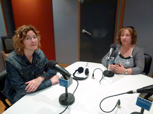 Sílvia Fa, directora i Dolors Fernández, presidenta de l'AMPA de Els Àngels