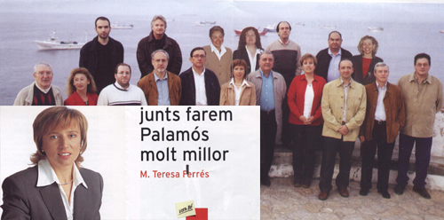 Candidatura del PSC de Palamós, l'any 2003.