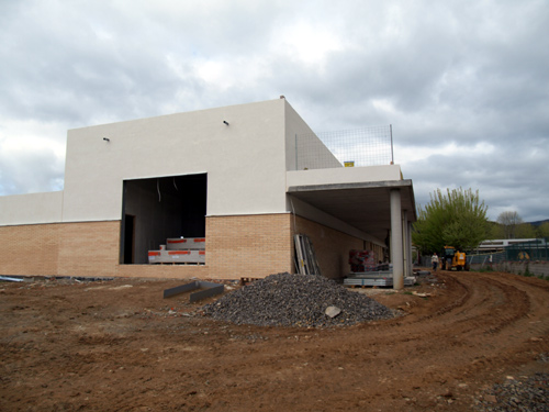 Obres del nou edifici de l'escola Vila-romà, en una imatge d'arxiu.