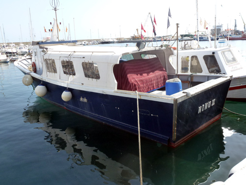 L'embarcació Ninu II, una de les que es dedica a la pesca del sonso a Palamós.