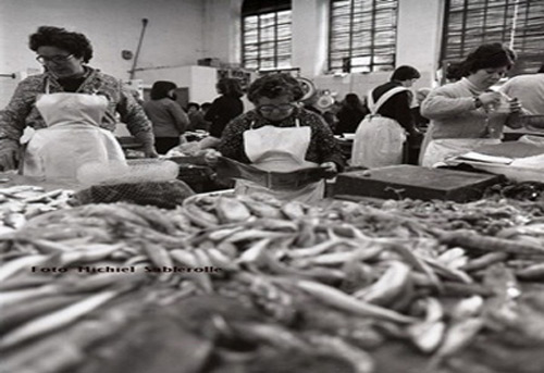 Fotografia de les antigues peixateries de Palamós.