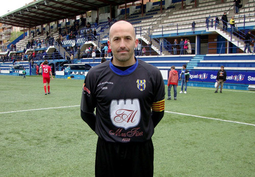 El porter i capità del Palamós CF, Joan Bayona.