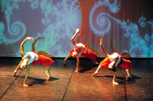 Espectacle de la companyia Cobosmika Seeds al Palamós Summer Dance.