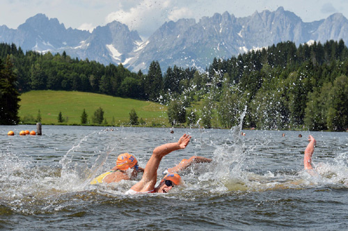 Competició a la prova de Kitzbuhel, a Àustria.