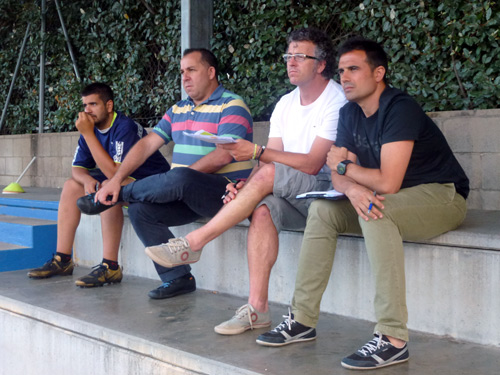Jordi Guerrero, amb samarreta blanca, durant les proves del 'draft'.