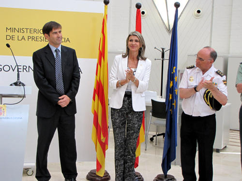 El nou Subdelegat, a l'esquerra, avui amb Llanos de Luna.