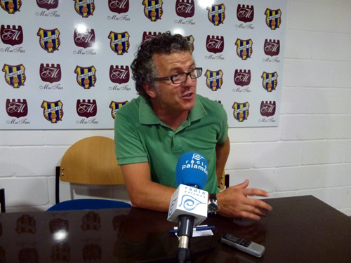 L'entrenador del Palamós CF, Jordi Guerrero, al final del partit.