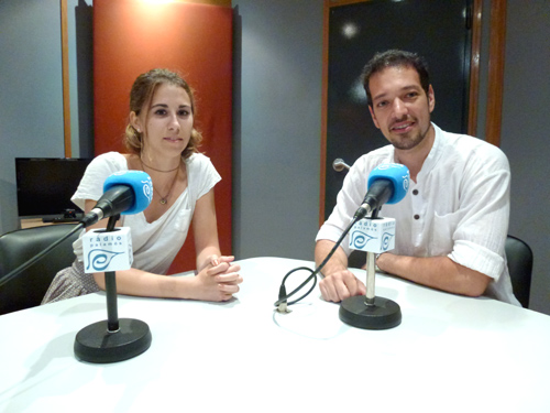 Carla Mercader i Christian Caner, els dos intèrprets de 'Paraules Encadenades'.