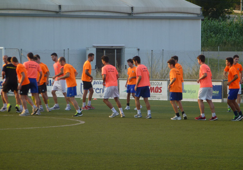 Els jugadors del Palamós en un entrenament.
