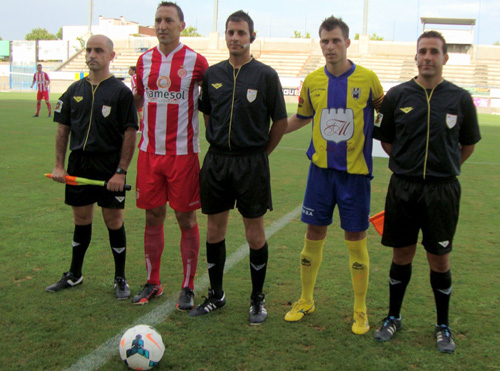 Proleg del Palamós-Girona d'aquest passat dissabte. (Foto: Sergi Cortés).