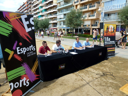 Presentació de la Milla Urbana de Sant Antoni, aquest migdia.