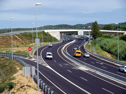 La carretera C-31 al seu pas per Palamós.