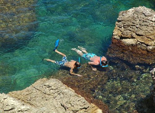 Activitat d'esnòrquel a la Costa Brava.