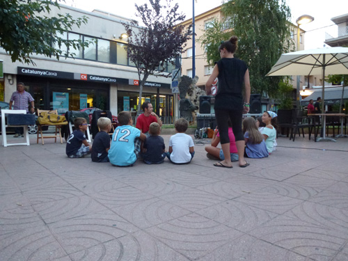 Activitats al Sunset Kids, ahir a la plaça de Catalunya.