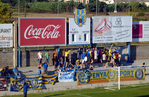 La Penya Sport animant l'equip, aquesta tarda.
