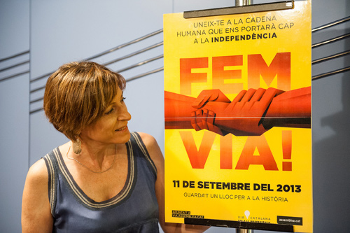 Presentació del cartell de la Via Catalana cap a la independència.