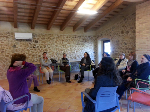 Una de les sessions del grup de suport d'Oncolliga.