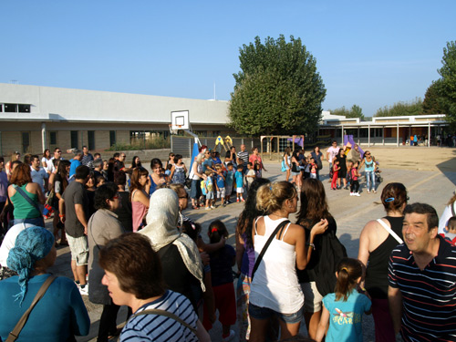 Imatge d'arxiu del primer dia de classe del passat curs a Palamós.