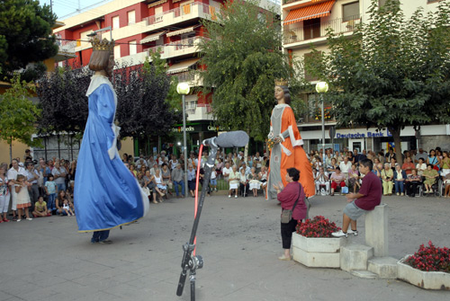 Imatge d'arxiu d'un 11 de setembre a la plaça de Catalunya de Palamós.