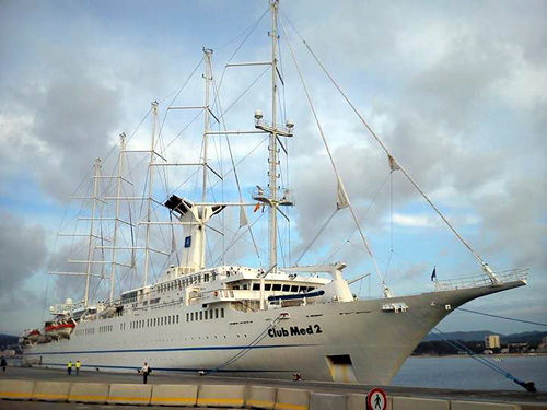 El Club Med 2, avui al port de Palamós.