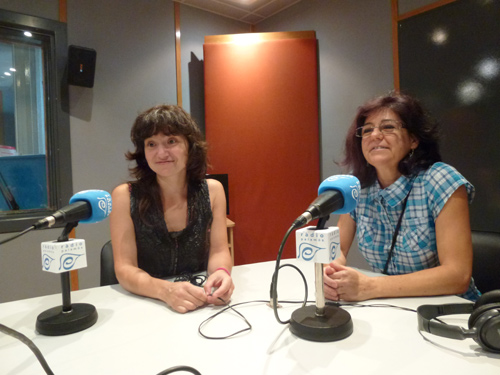 Susanna Guàrdia i Maria Fernàndez, del grup local de la Xarxa.