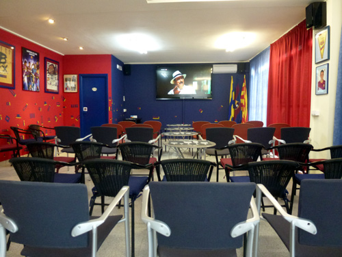 Una part del nou local de la Penya Barcelonista de Palamós.