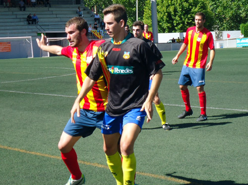 Tot i perdre, el Palamós va donar una bona imatge ahir a Vilafranca. (Foto: S. Cortés)