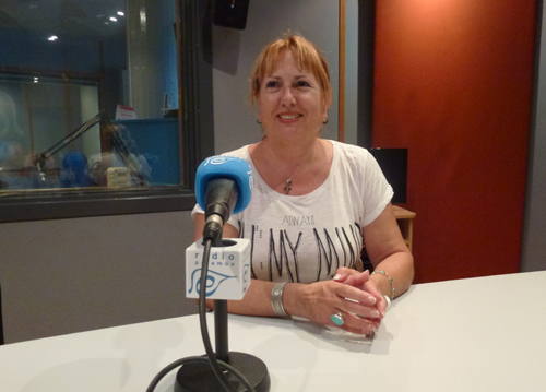 Carme Pantinat, ahir als estudis de Ràdio Palamós.