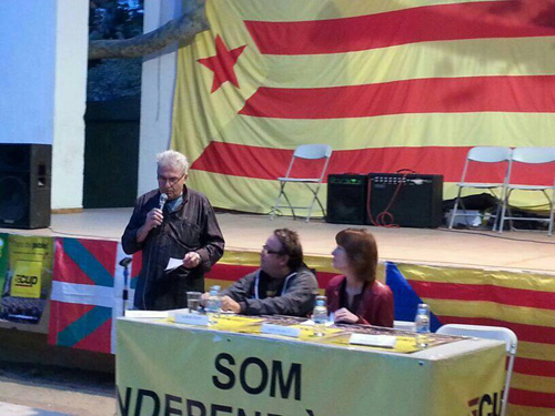 Un moment de l'acte d'aquest dissabte a l'Arbreda.