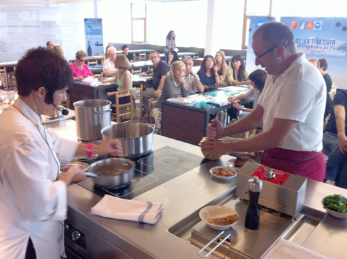 Un taller de cuina del 'Palamós gastronòmic' d'aquest any.
