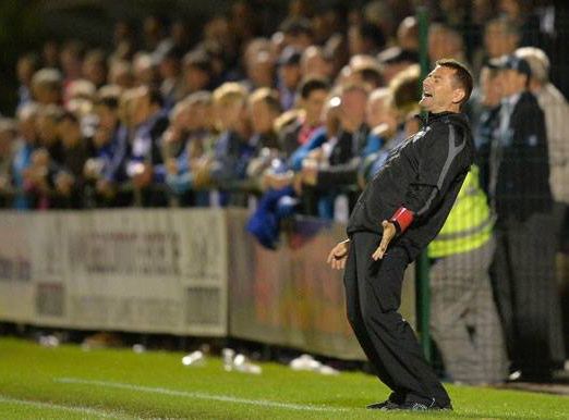 Jordi Condom en un partit del KAS Eupen.