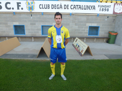 El jugador del Palamós CF, Maik Molist.