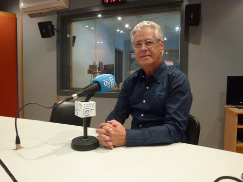 Kelo Martí, ahir als estudis de Ràdio Palamós.