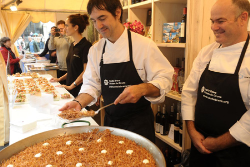 Els cuiners de l'Espai del Peix, Joan Cuadrat i Ramon Boquera, en una anterior edició de la Fira.