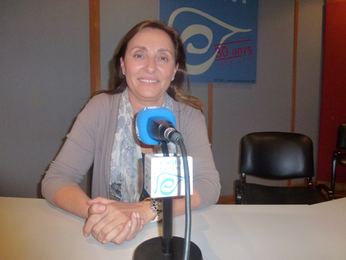 Montse Closas, ahir als estudis de Ràdio Palamós.
