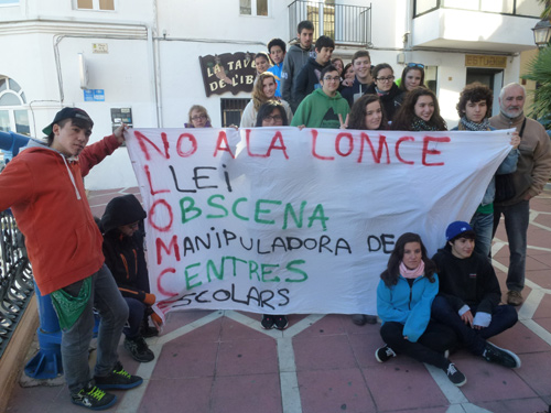 Concentració a la plaça Murada, aquest matí.
