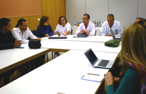 Reunió a l'hospital de Palamós amb els responsables sanitaris brasilers.