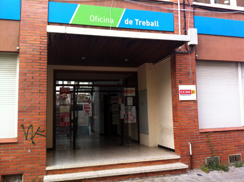 L'Oficina de Treball de la Generalitat a Palamós.