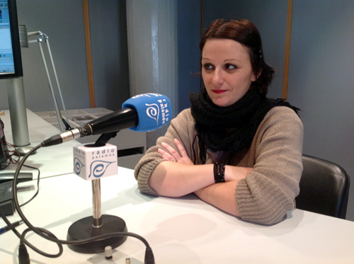 Vanessa Mànyik, ahir, als estudis de Ràdio Palamós.