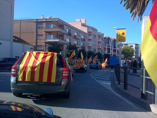 La 'Via Ràpida' en el seu pas per l'avinguda de Catalunya de Palamós.