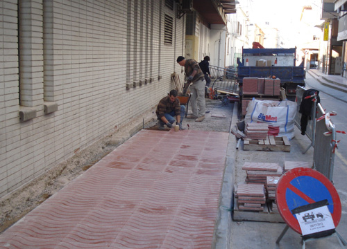 Obres al carrer de Sant Antoni.
