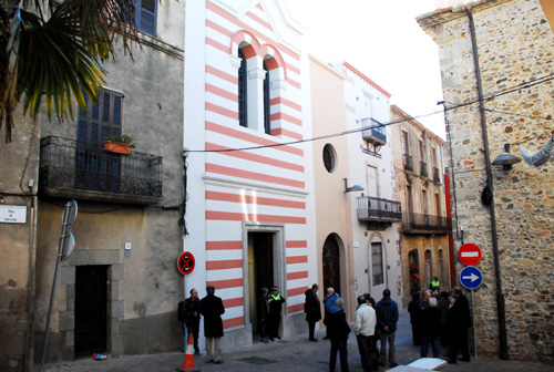 Obres al centre històric de Calonge.